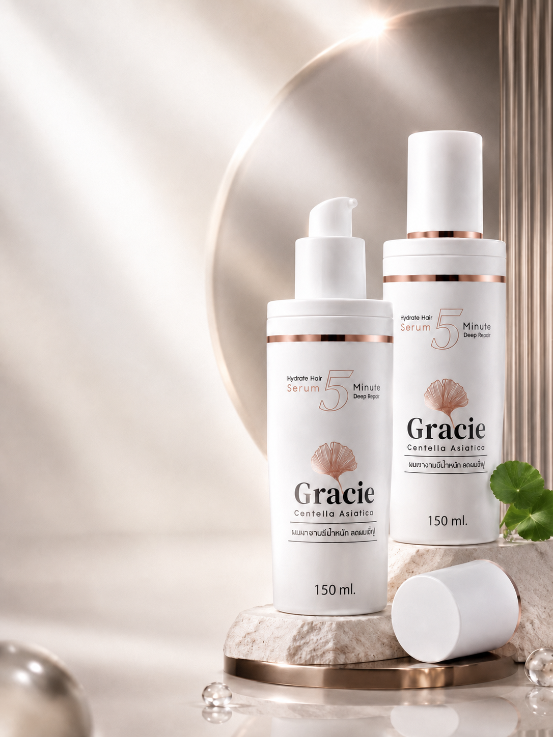 ภาพประกอบ Gracie ปรับแต่งด้วย AI สำหรับบทความ รู้จักเซรั่มแบบ Leave-on: การดูแลผมที่ไม่ต้องล้างออก